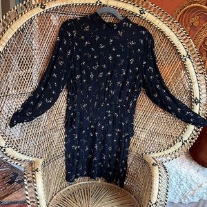 H&M Black floral print dress